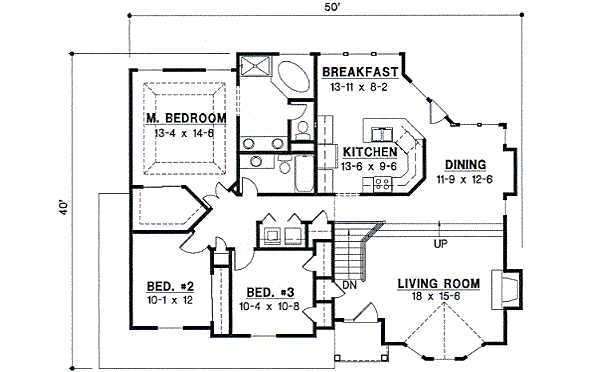 Traditional Floor Plan - Main Floor Plan #67-649
