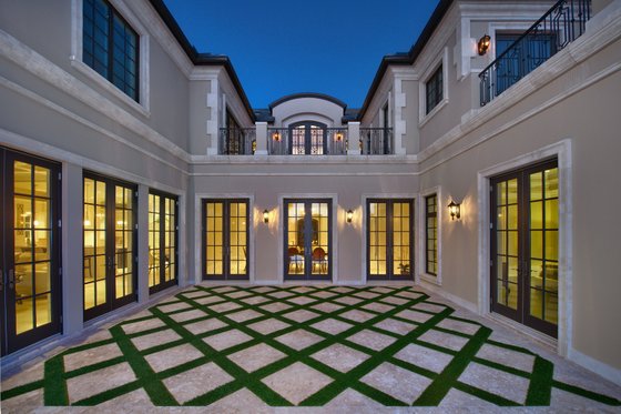 Exterior - Rear Elevation 3 for Mediterranean House Plan #548-5 - 5 bed, 5.5 bath