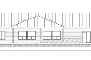 Exterior - Rear Elevation for Farmhouse House Plan #1077-3 - 3 bed, 2 bath