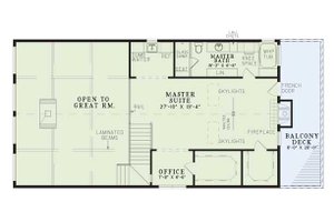 Floor Plan - Upper Floor for Cabin House Plan #17-232 - 3 bed, 2 bath
