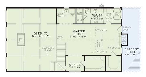 Home Plan - Cabin Floor Plan - Upper Floor Plan #17-232