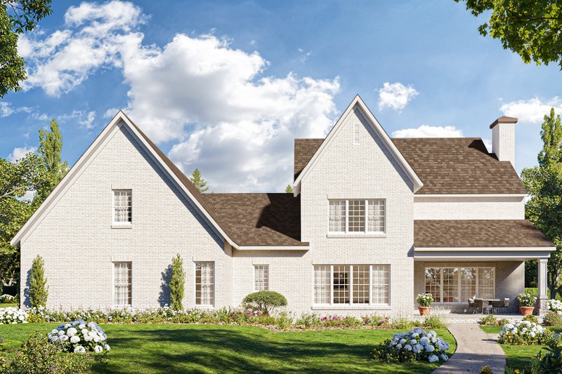 House Plan Design - Exterior - Rear Elevation for European House Plan #1117-2 - 4 bed, 4 bath