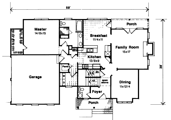 Traditional Floor Plan - Main Floor Plan #41-156