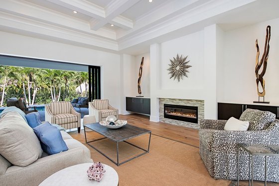 Interior - Family Room for Beach House Plan #548-51 - 4 bed, 5 bath