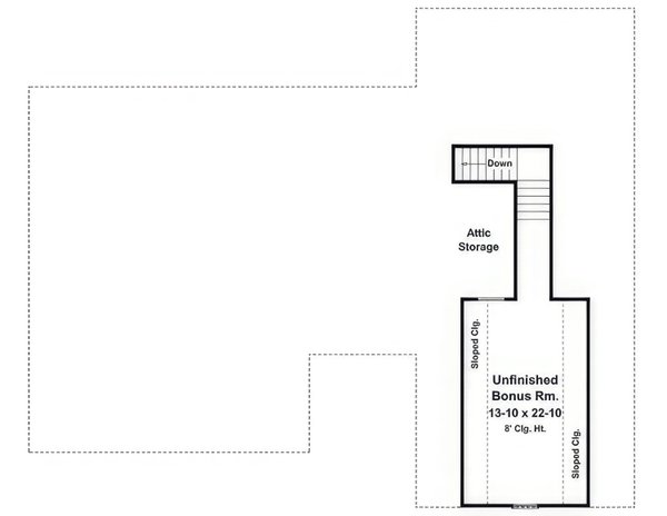 House Blueprint - Farmhouse Floor Plan - Upper Floor Plan #21-552