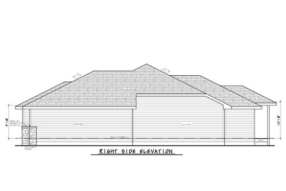 Exterior - Front Elevation 4 for Contemporary House Plan #20-2484 - 3 bed, 2 bath