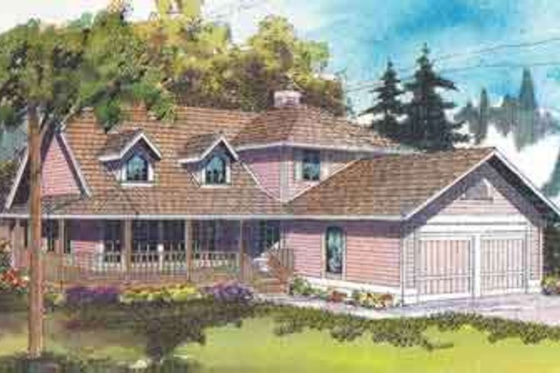Dream House Plan - Farmhouse Exterior - Front Elevation Plan #124-400