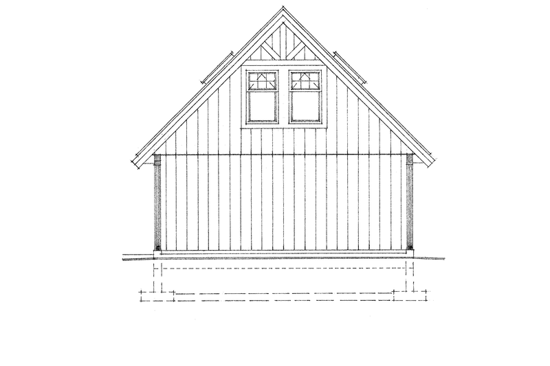 Home Plan - Exterior - Rear Elevation for Traditional House Plan #118-180, 0.5 bath