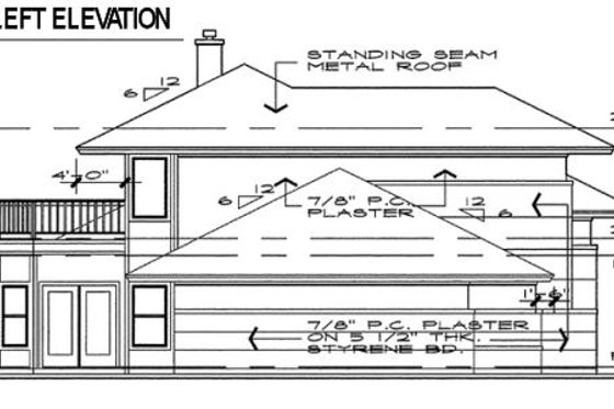 Exterior - Other Elevation for Prairie House Plan #120-109 - 3 bed, 4 bath