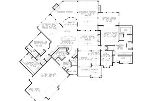 Craftsman Style House Plan - 5 Beds 5.5 Baths 4605 Sq/Ft Plan #54-542 ...