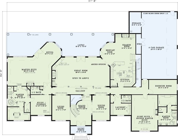 Architectural House Design - European Floor Plan - Main Floor Plan #17-441