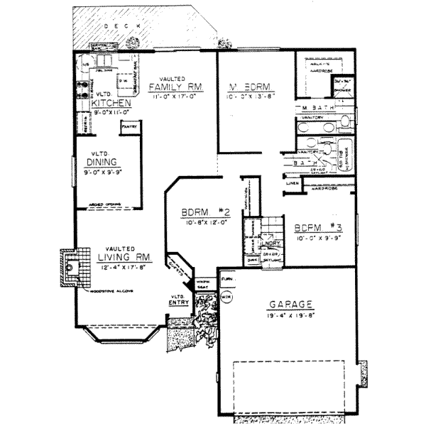 Traditional Floor Plan - Main Floor Plan #303-288