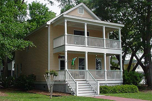 Southern style home, traditional design, front elevation