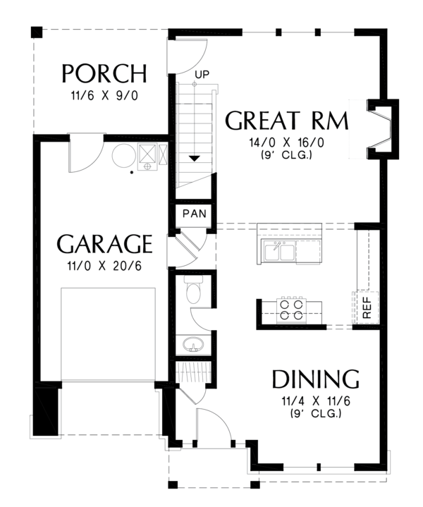 House Design - Cottage Floor Plan - Main Floor Plan #48-674