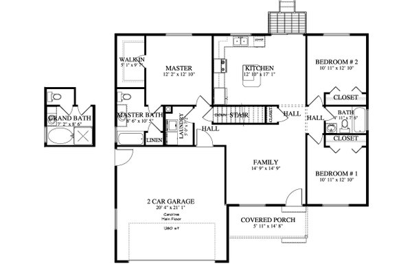 House Plan Design - Traditional Floor Plan - Main Floor Plan #1060-103