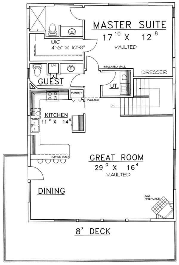 Architectural House Design - European Floor Plan - Main Floor Plan #117-818