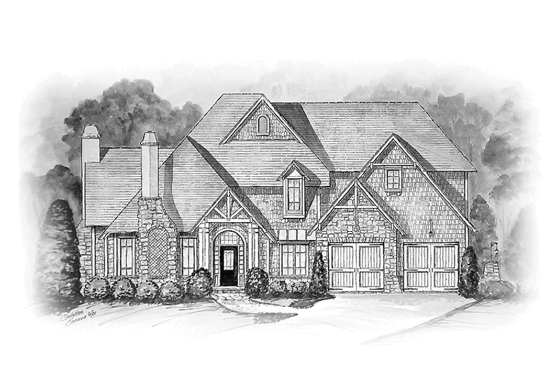 Dream House Plan - Country Exterior - Front Elevation Plan #54-213