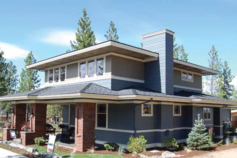 Architectural House Design - Prairie Exterior - Front Elevation Plan #895-74