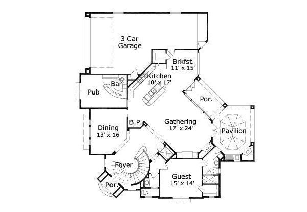 European Floor Plan - Main Floor Plan #411-630