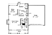 Country Style House Plan - 3 Beds 2.5 Baths 1436 Sq/Ft Plan #927-51 Floor 