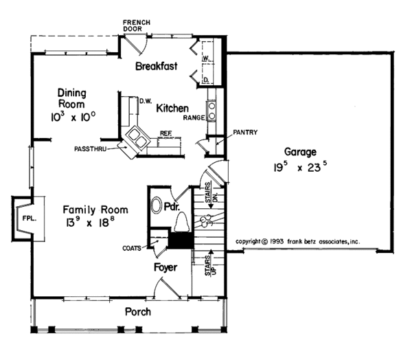 House Plan Design - Country Floor Plan - Main Floor Plan #927-51