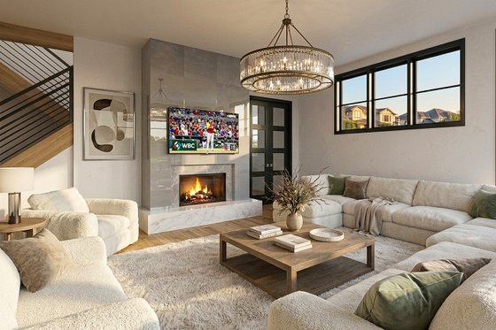 Interior - Family Room for Contemporary House Plan #928-353 - 4 bed, 5 bath