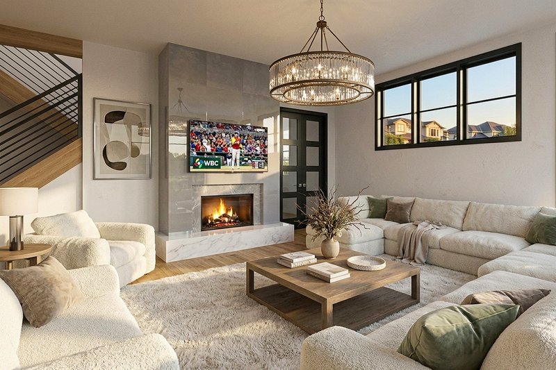 Architectural House Design - Interior - Family Room for Contemporary House Plan #928-353 - 4 bed, 5 bath