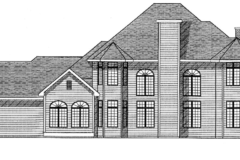 Home Plan - Exterior - Rear Elevation for Colonial House Plan #70-1323 - 3 bed, 3 bath