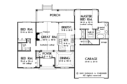 Traditional Style House Plan - 3 Beds 2 Baths 1377 Sq/Ft Plan #929-608 