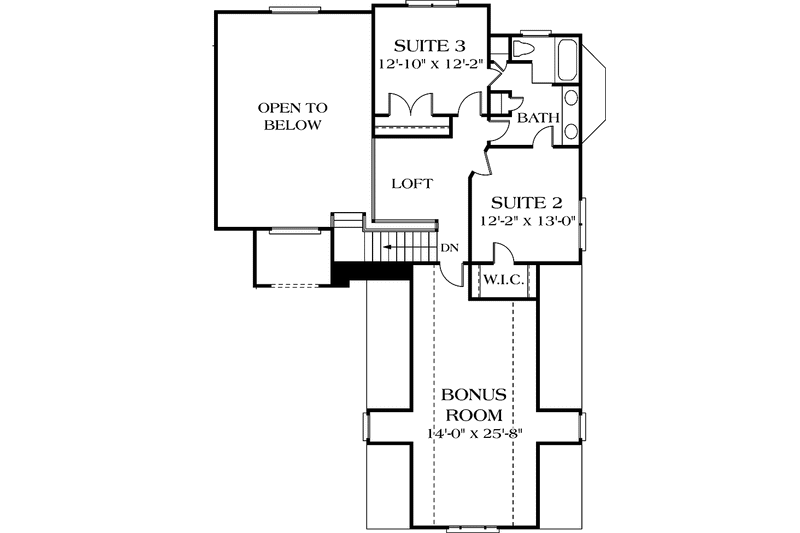 Home Plan - Floor Plan - Upper Floor for Traditional House Plan #453-546 - 3 bed, 2.5 bath
