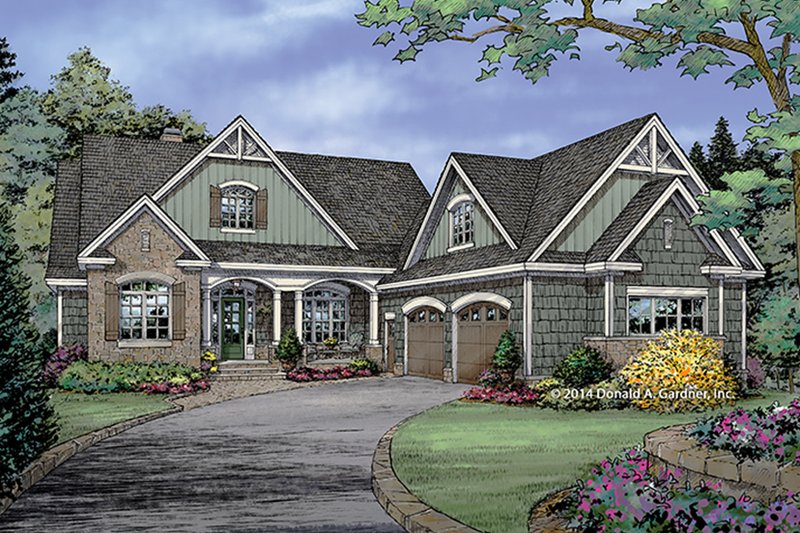 Home Plan - Exterior - Front Elevation for Craftsman House Plan #929-982 - 4 bed, 4 bath