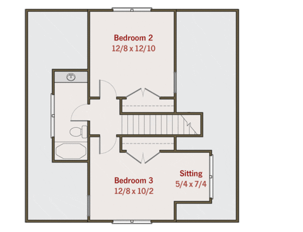 Craftsman Floor Plan - Upper Floor Plan #461-6
