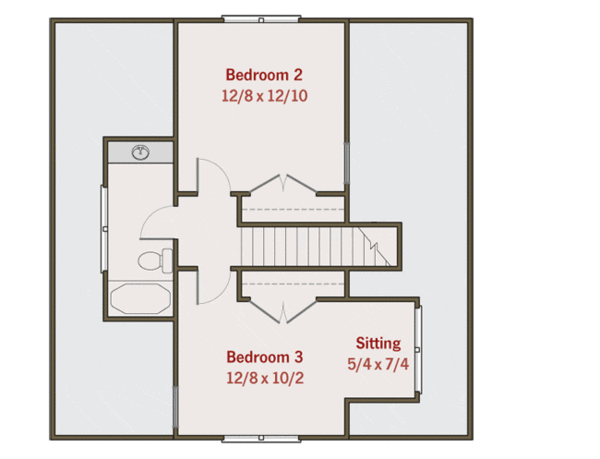 House Plan Design - Craftsman Floor Plan - Upper Floor Plan #461-6