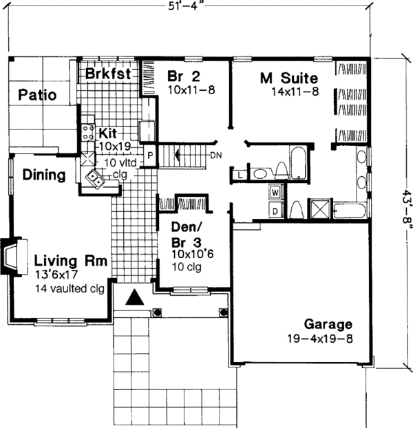 Architectural House Design - European Floor Plan - Main Floor Plan #320-627