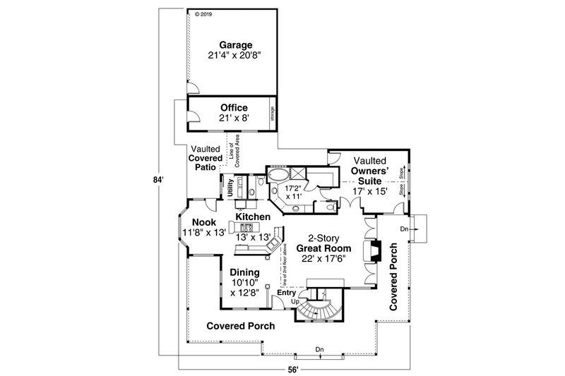 House Plan Design - Floor Plan - Main Floor for Country House Plan #124-285 - 3 bed, 2.5 bath