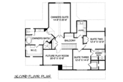 Tudor Style House Plan - 4 Beds 3 Baths 2877 Sq/Ft Plan #413-840 