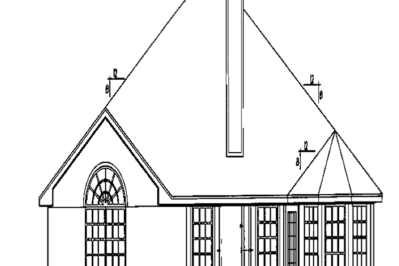Home Plan - Exterior - Rear Elevation for Ranch House Plan #42-529 - 4 bed, 2 bath