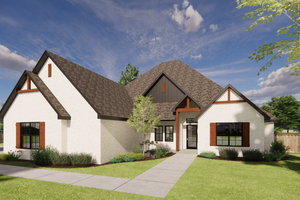 Exterior - Front Elevation 3 for Traditional House Plan #1098-9 - 3 bed, 2.5 bath