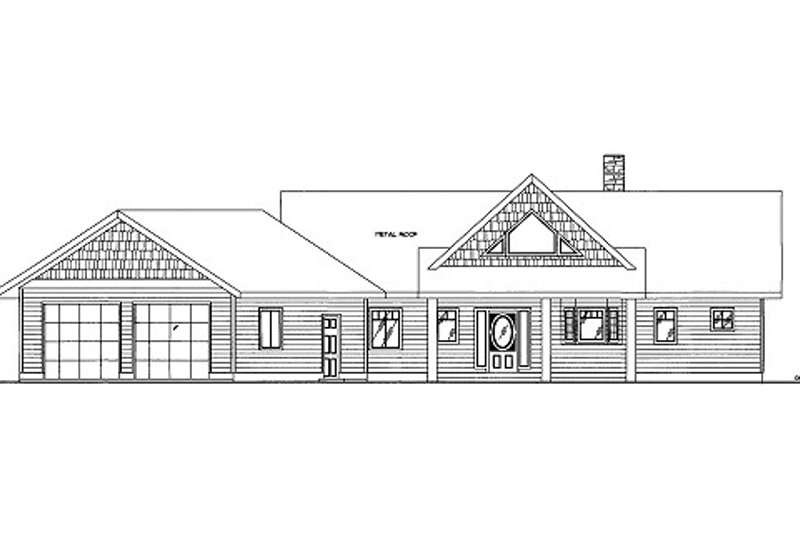 Architectural House Design - Bungalow Exterior - Front Elevation Plan #117-645