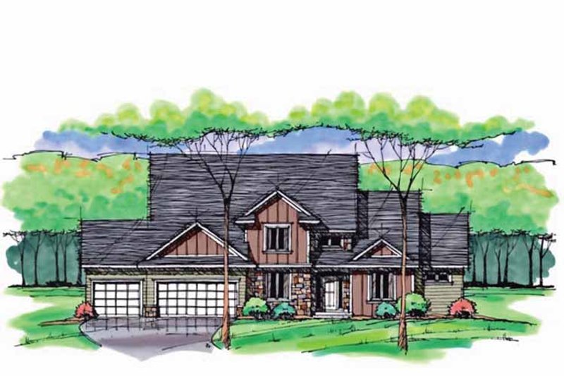 Architectural House Design - Colonial Exterior - Front Elevation Plan #51-1039