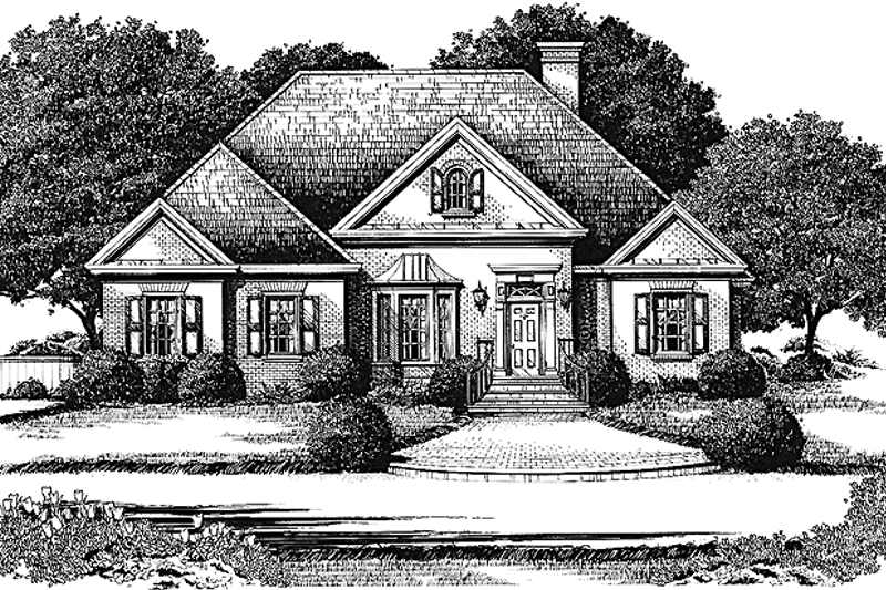 Home Plan - Exterior - Front Elevation 3 for Colonial House Plan #429-117 - 3 bed, 2.5 bath