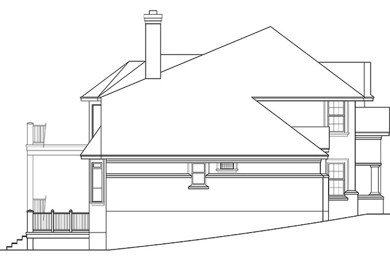 Architectural House Design - Exterior - Other Elevation 1 for Mediterranean House Plan #472-298 - 4 bed, 3.5 bath