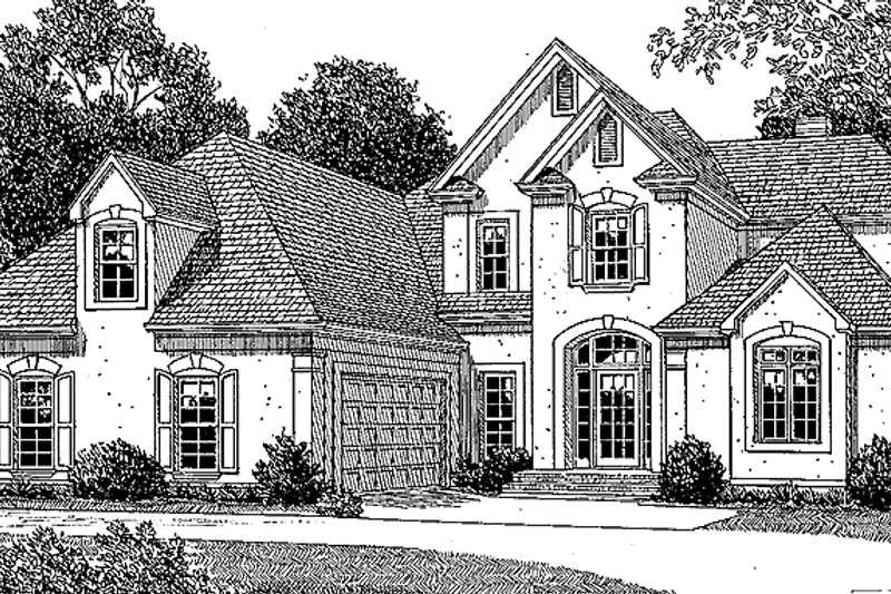 House Plan Design - European Exterior - Front Elevation Plan #453-410