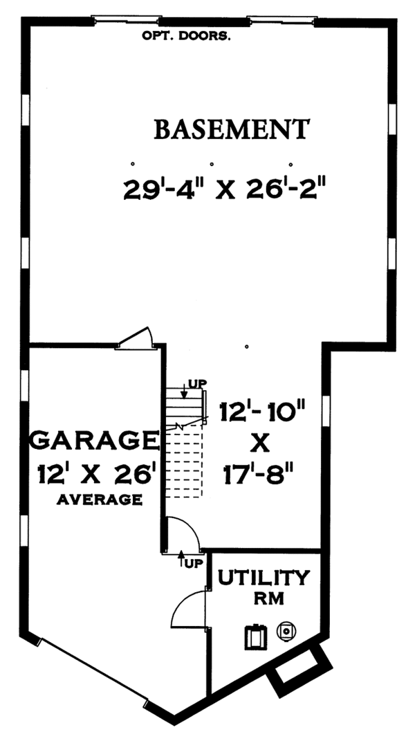 House Plan Design - European Floor Plan - Lower Floor Plan #3-336