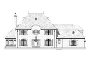 Exterior - Front Elevation 3 for European House Plan #901-90 - 4 bed, 3.5 bath
