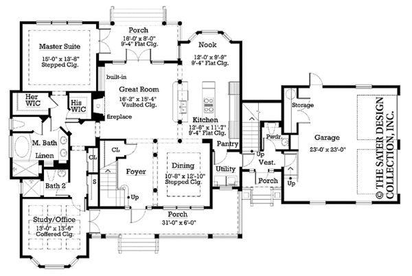 Dream House Plan - Victorian Floor Plan - Main Floor Plan #930-197