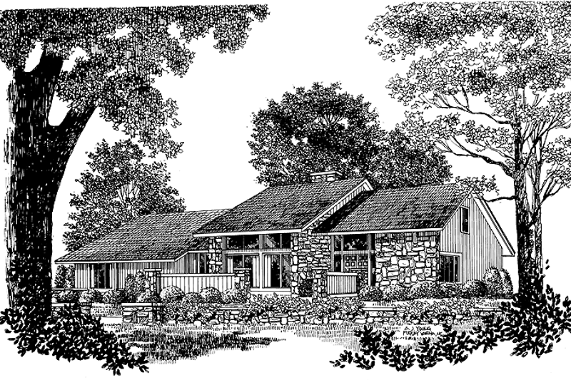 Dream House Plan - Contemporary Exterior - Front Elevation Plan #72-720