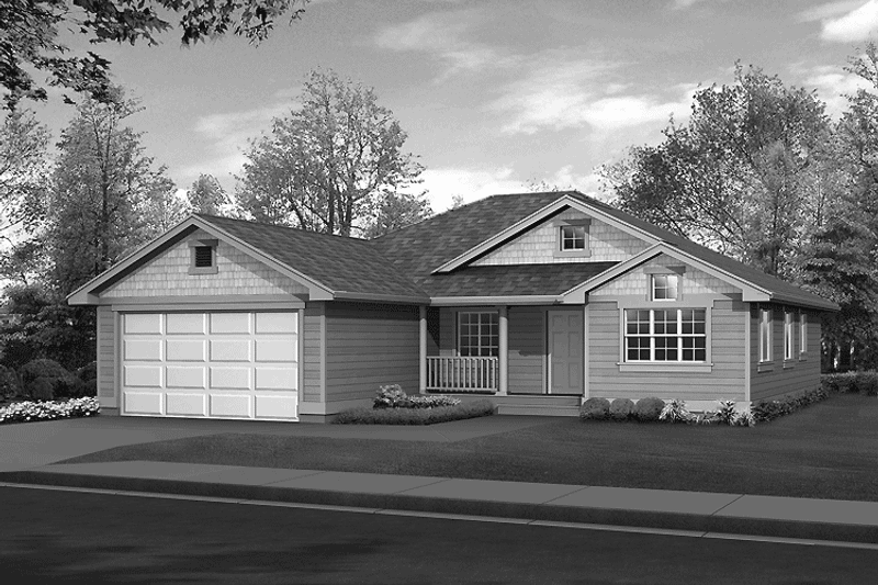 Home Plan - Exterior - Front Elevation 3 for Craftsman House Plan #132-270 - 3 bed, 2 bath