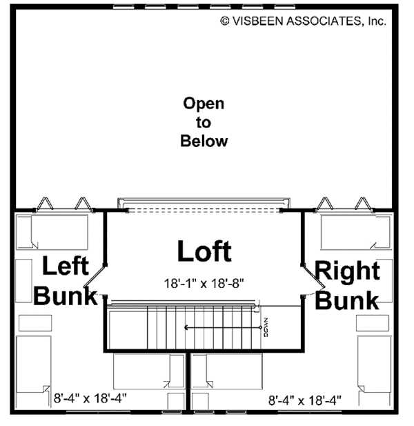 Architectural House Design - Country Floor Plan - Upper Floor Plan #928-43