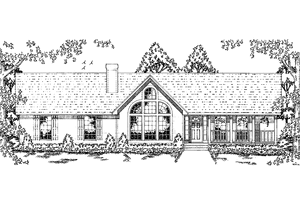 Home Plan - Country Exterior - Front Elevation Plan #42-570